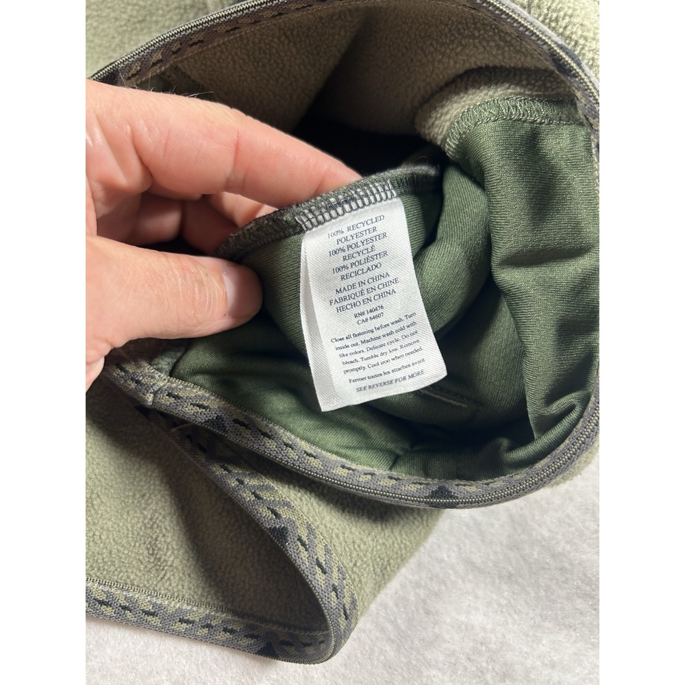 Faherty Fleece Pullover Mens Medium Grey Green Colorblock Quarter Snap Outdoor - Picture 6 of 10